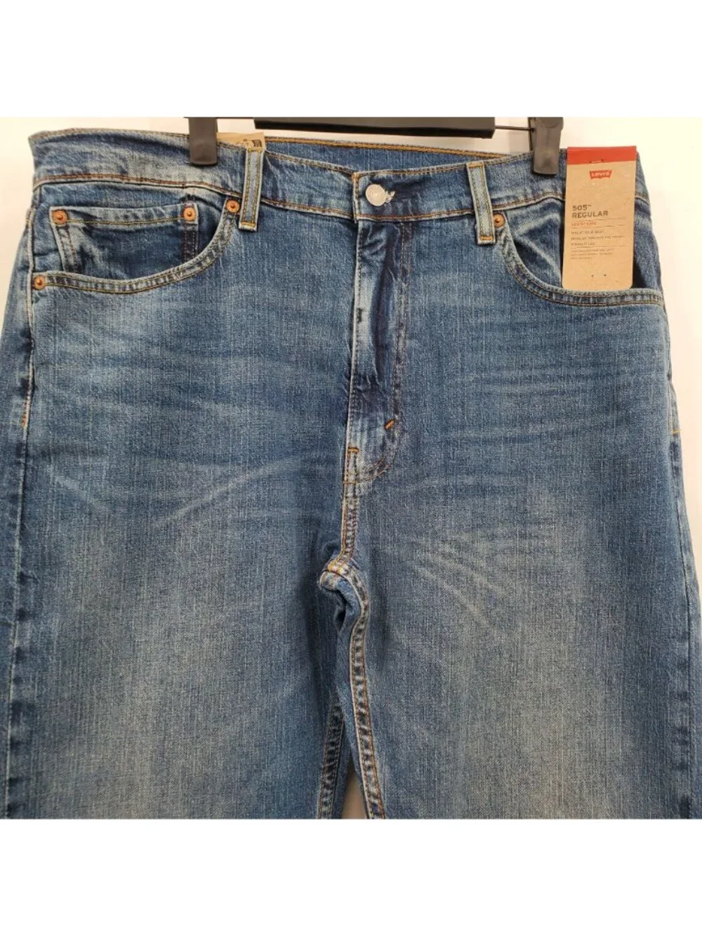 Levi's 505 Regular Ease Straight Leg Jeans Denim Pants Men Size 36 x 32 NWT